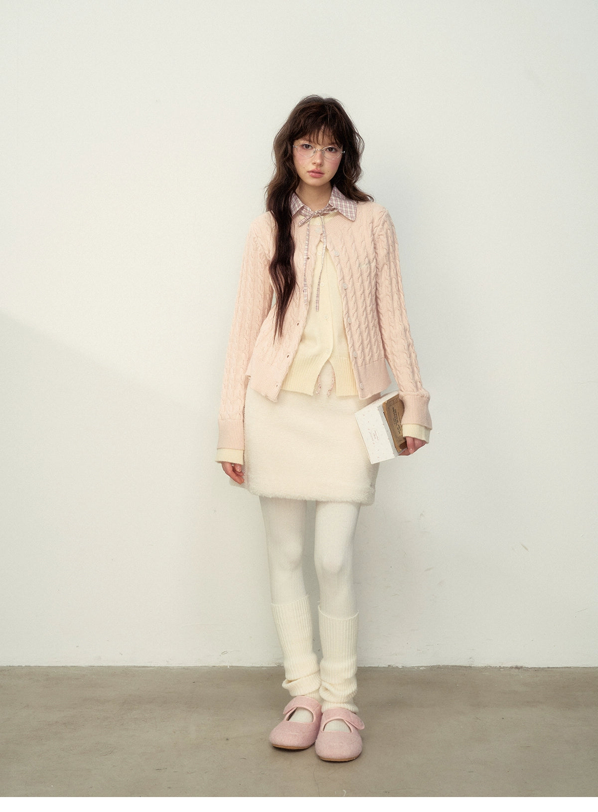 Cable Knit Preppy Style Cardigan
