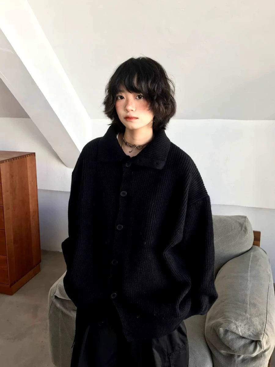 Oversized Knit Cardigan Sweater