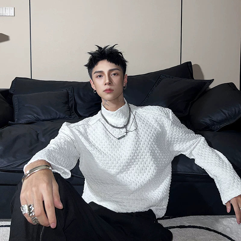 Frostcell Textured Mock-Neck Top