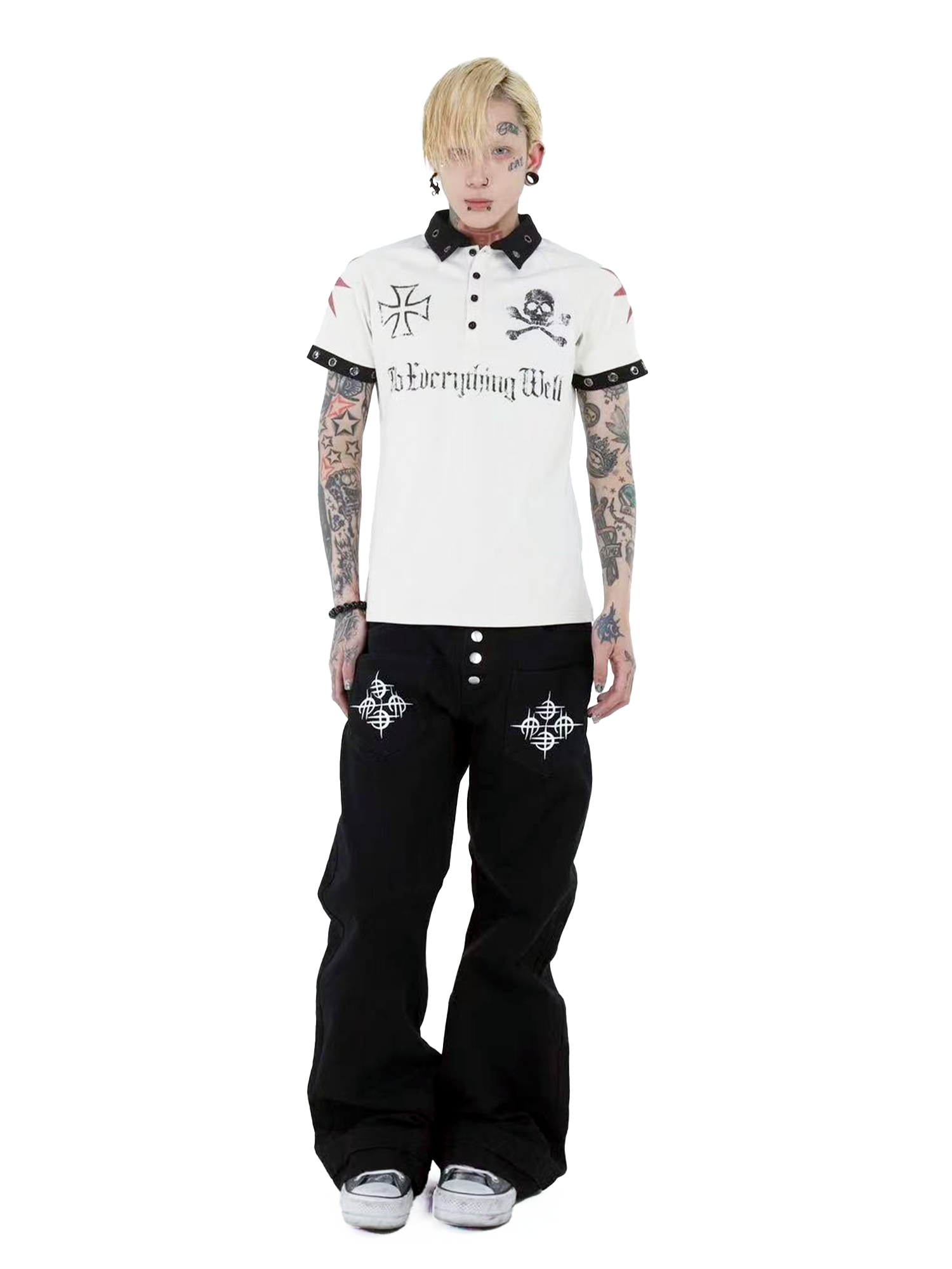 CrimsonStar 05 Skull Crest Polo Shirt