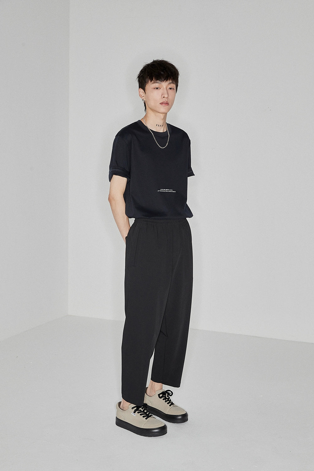 Pantalones de cintura elástica sin costura lateral