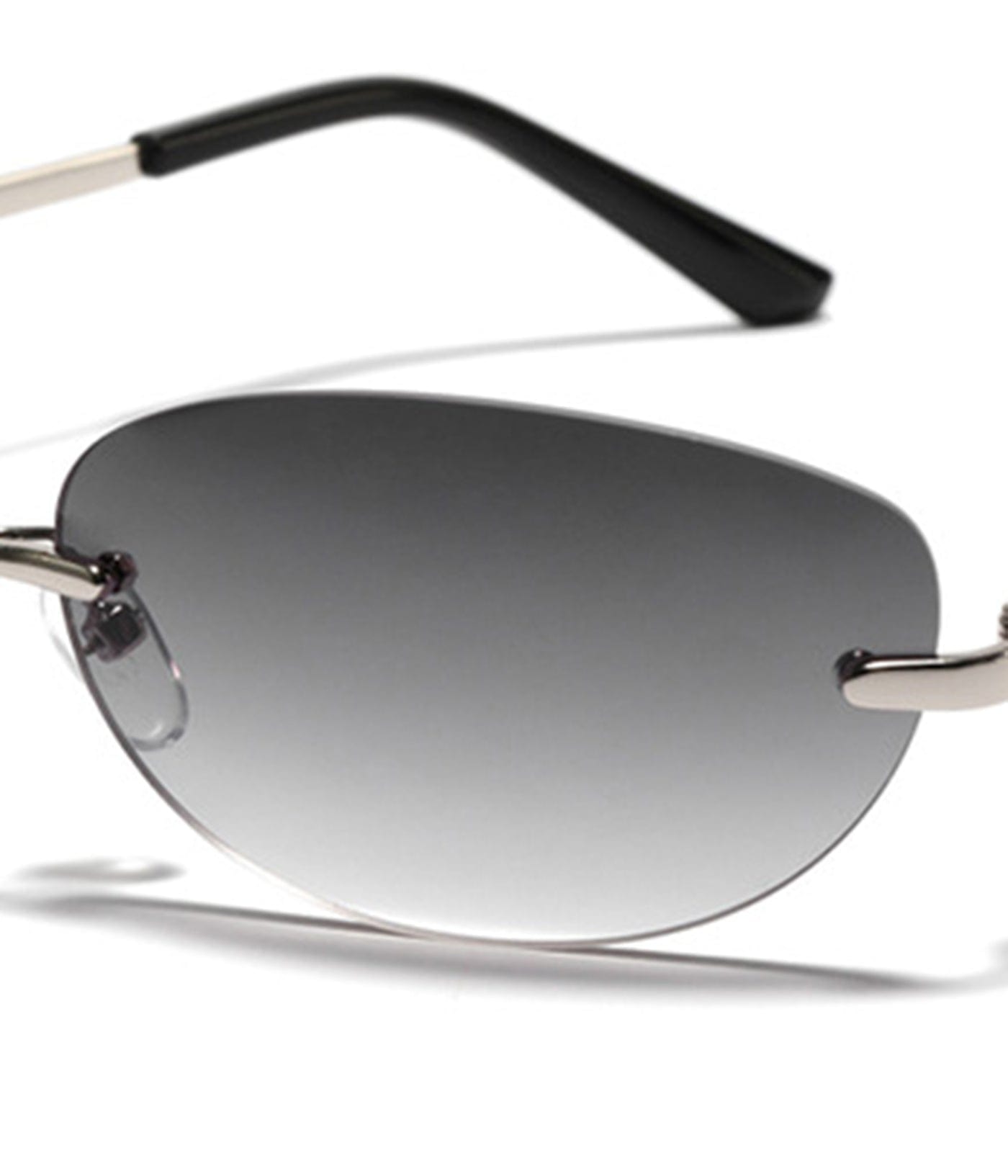 Floating-Lens Ombre Oval Sunglasses - view 12