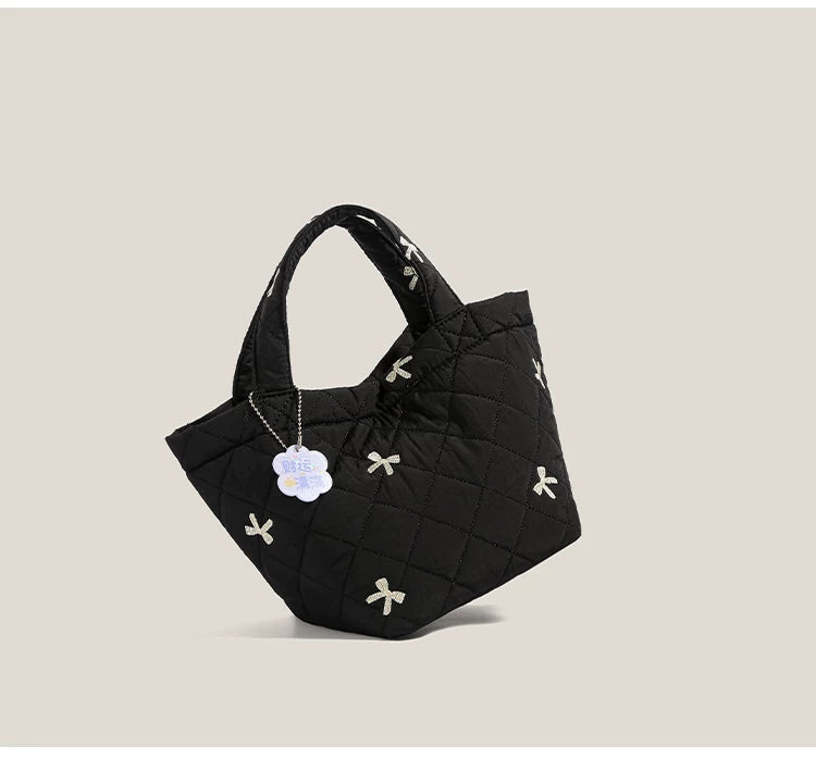 Midnight Bow Quilt Tote