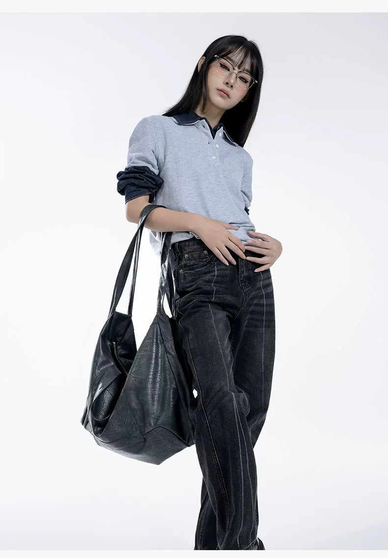 Shadow Drape Triangle Tote