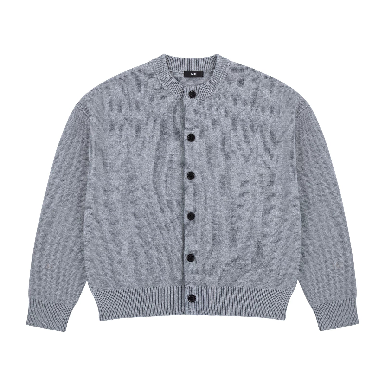 Minimal Crest Knit Cardigan
