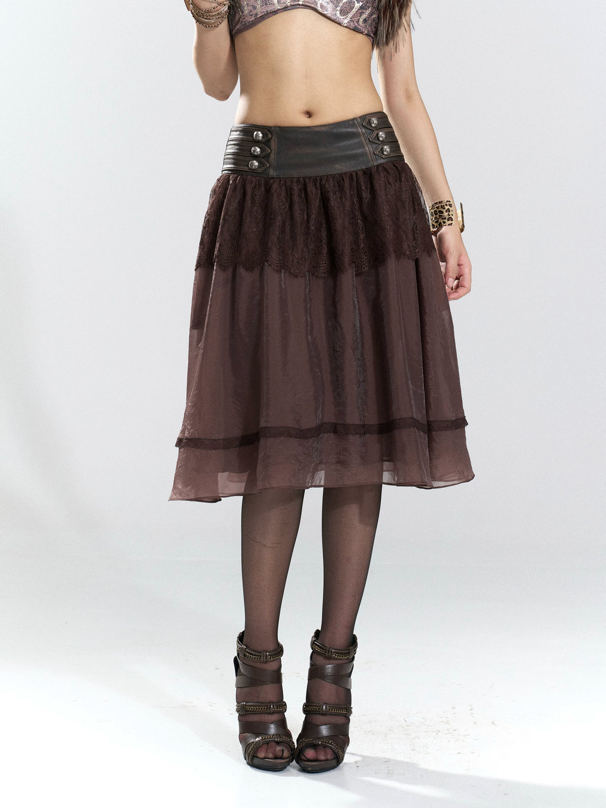 Nocturne Lace Corset Midi Skirt