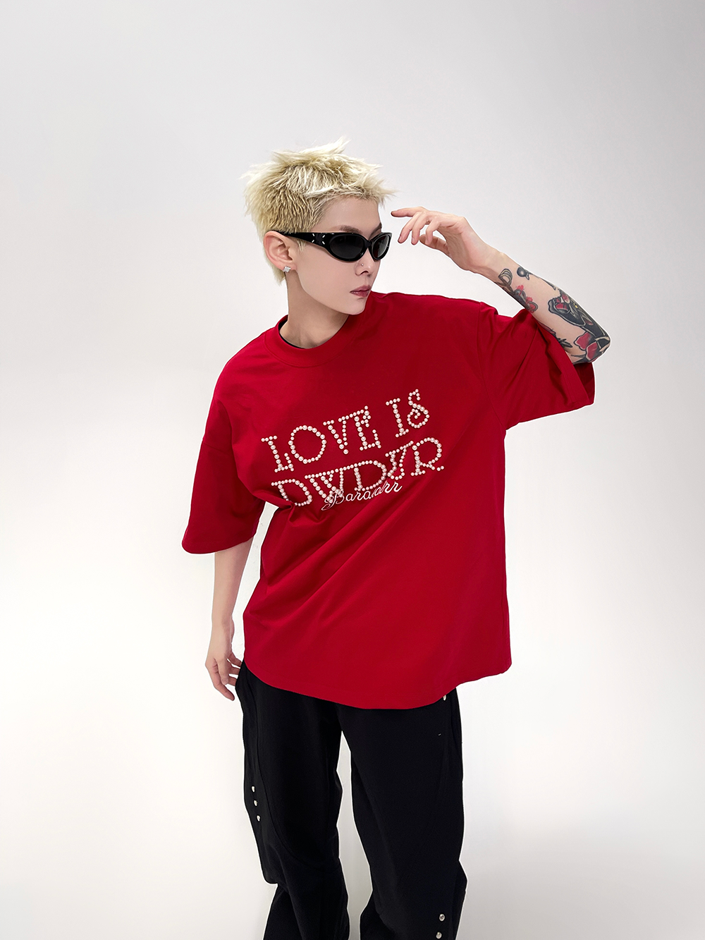 Love Is Dydup Pearl Lettering Tee