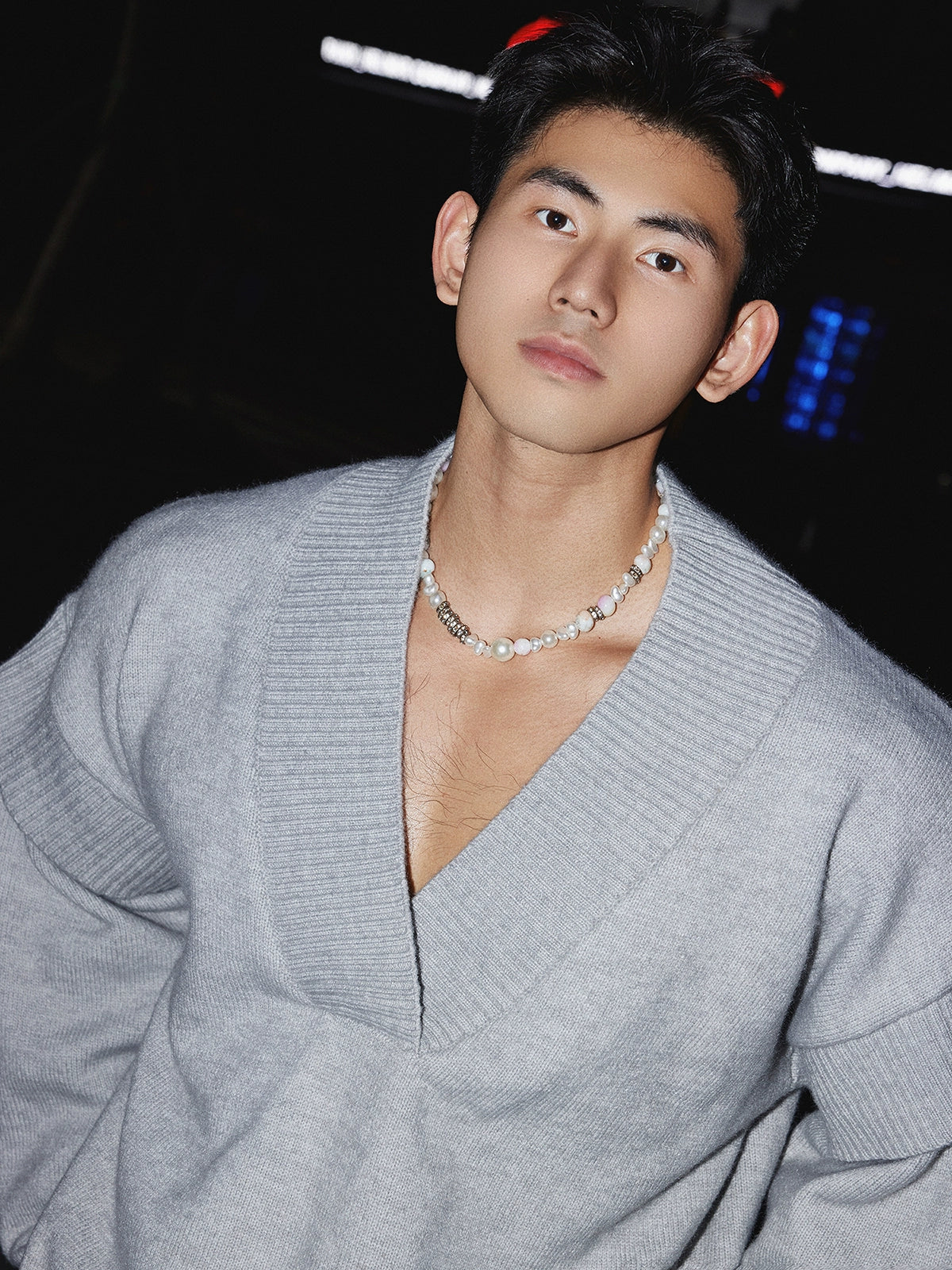 Pullover Deep V-Neck Sweater