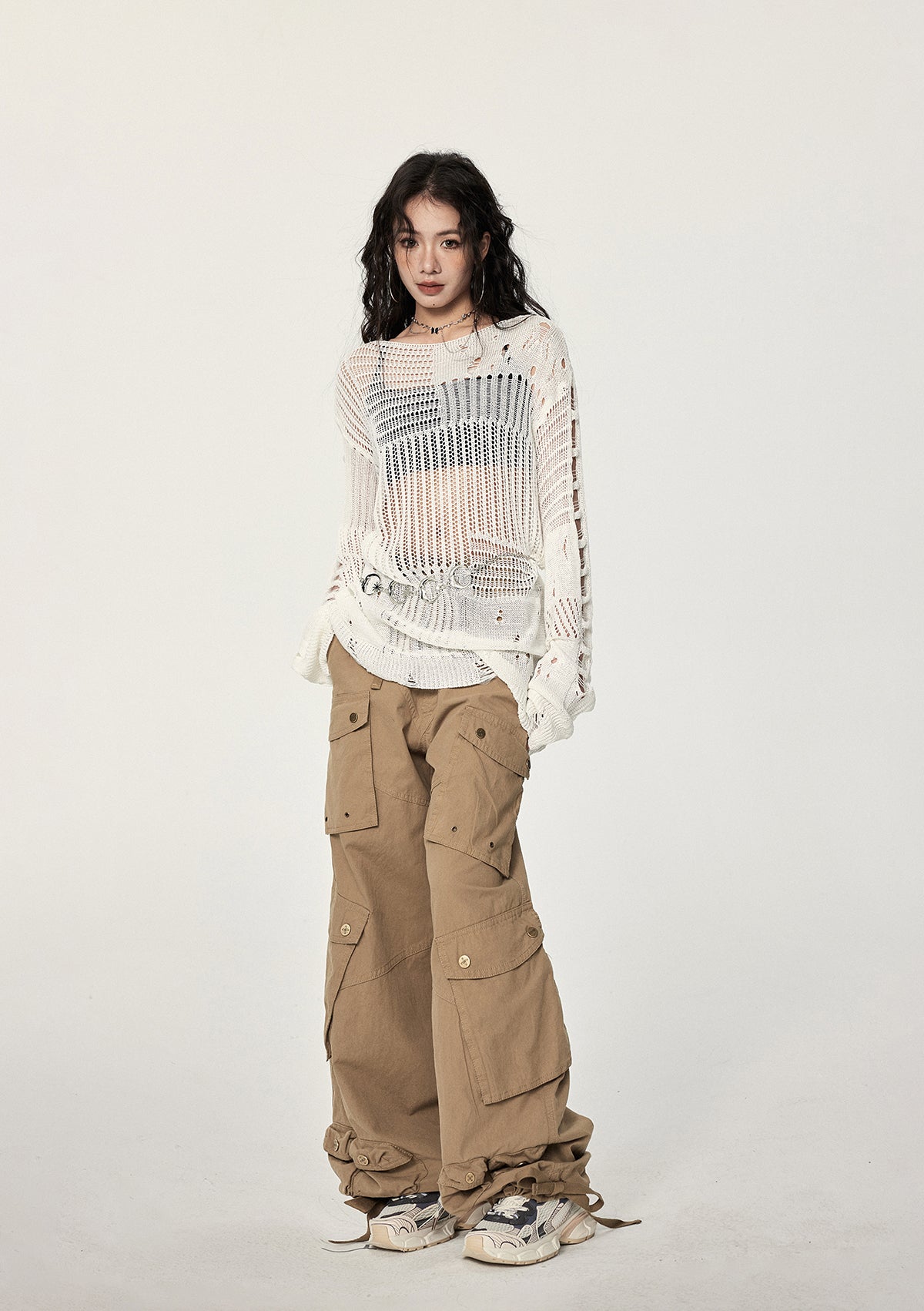 Distressed Crochet Sweater