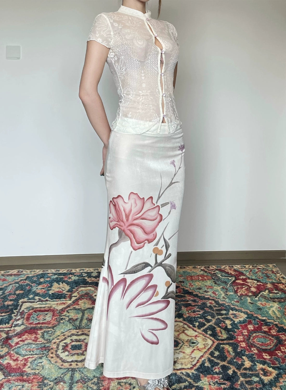 Lace Cheongsam Top