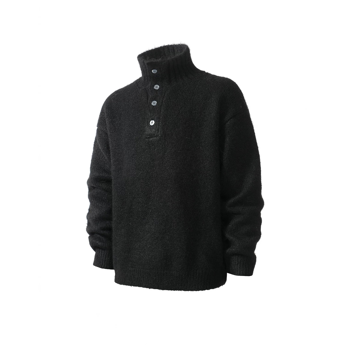 Alden Button-Neck Mock Sweater