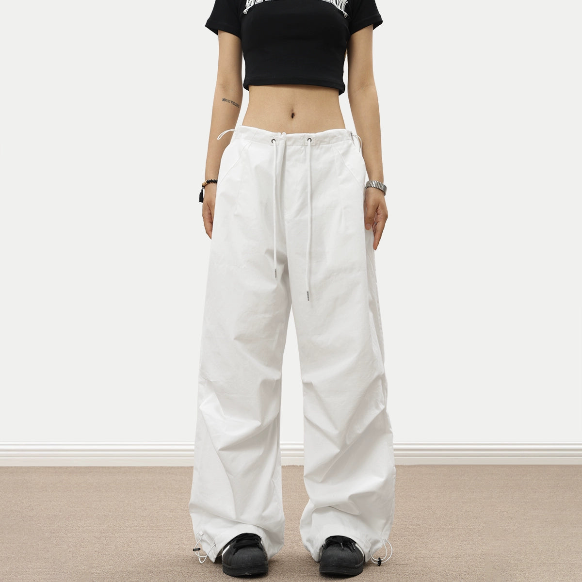 Parachute Wide-Leg Track Pants