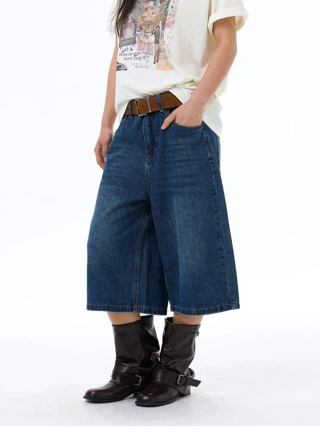 Harbor Postcard Denim Gaucho Shorts
