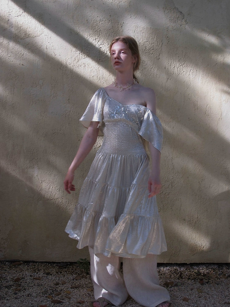 Soft Glossy Tiered Dress