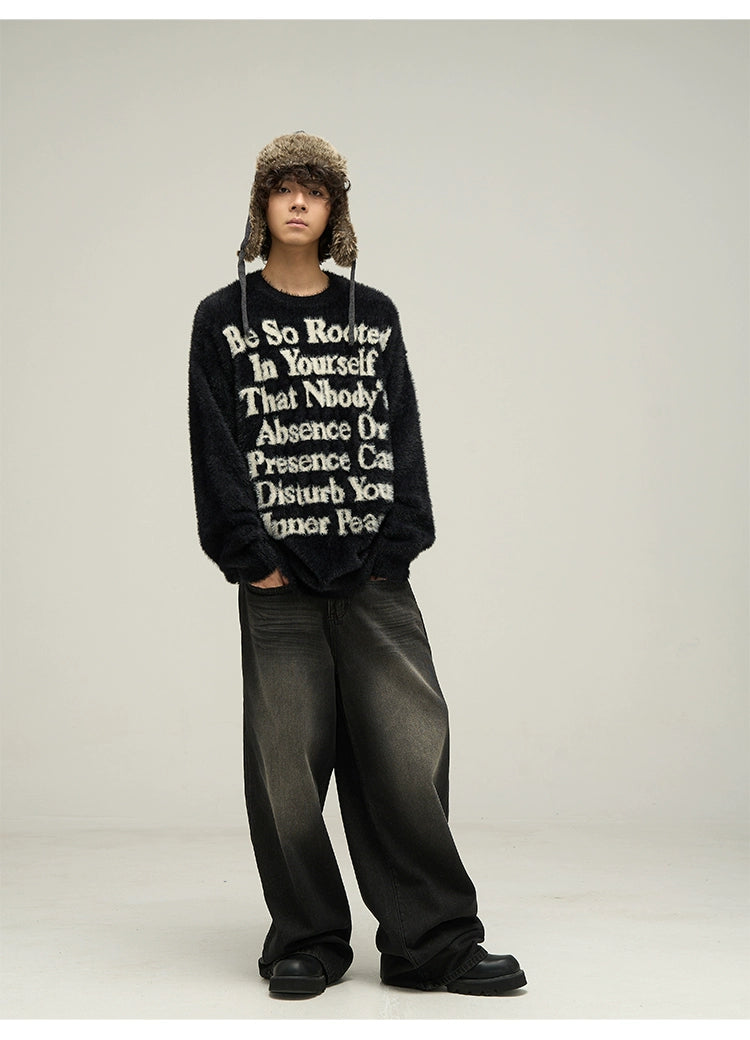 Fuzzy Motivational Quote Sweater
