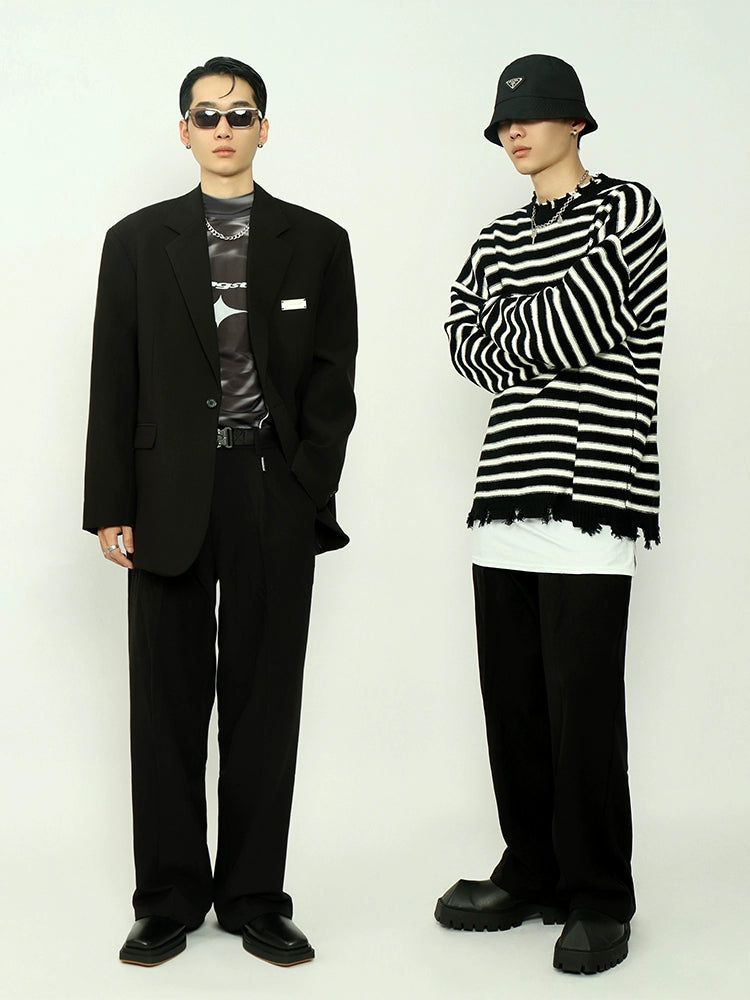 Straight Leg Black Dress Pants