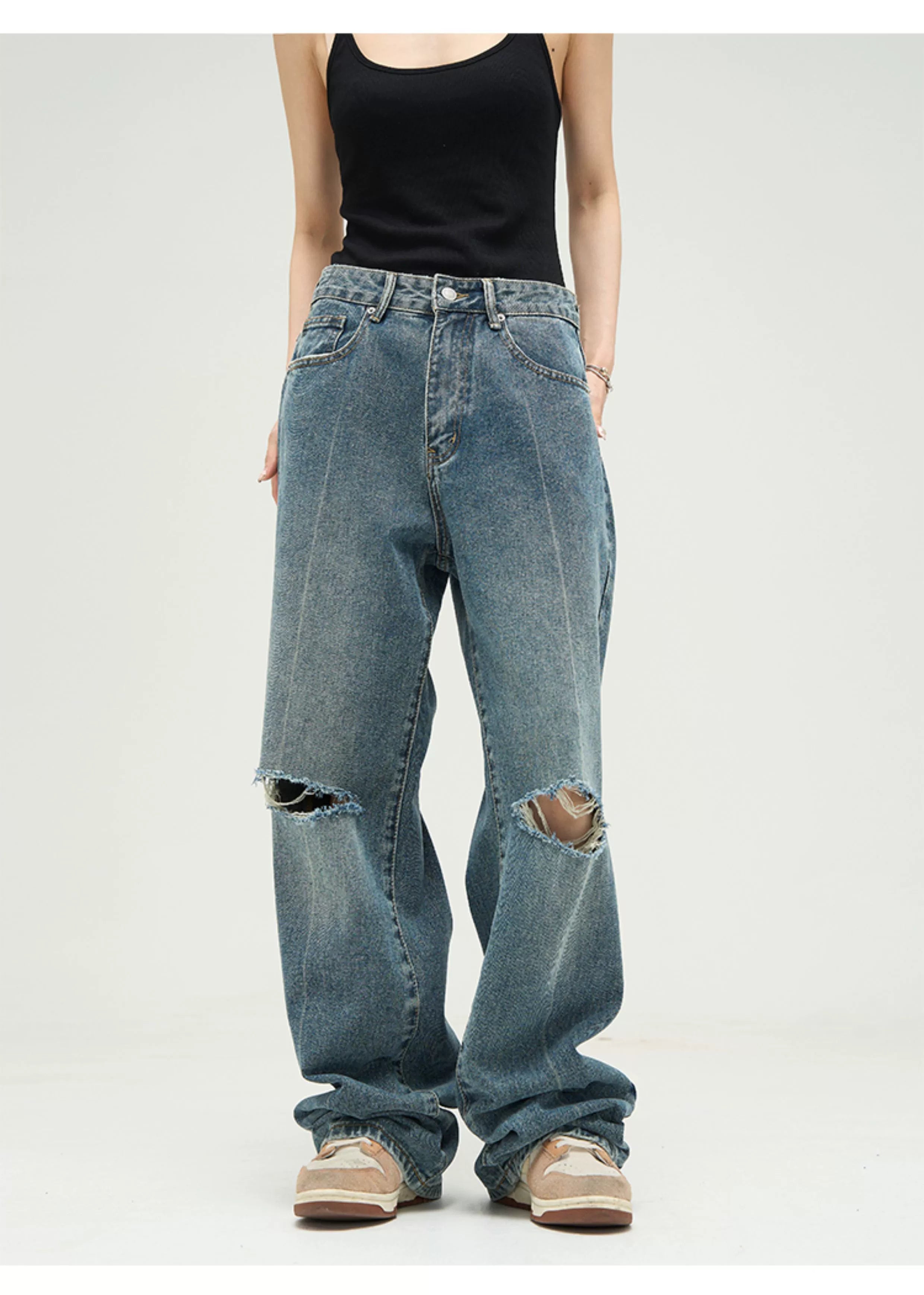 Vintage Subtle Fade Wide Leg Jeans