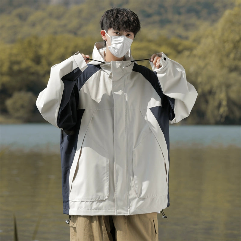 Colorblock Windproof Outdoor Jacket