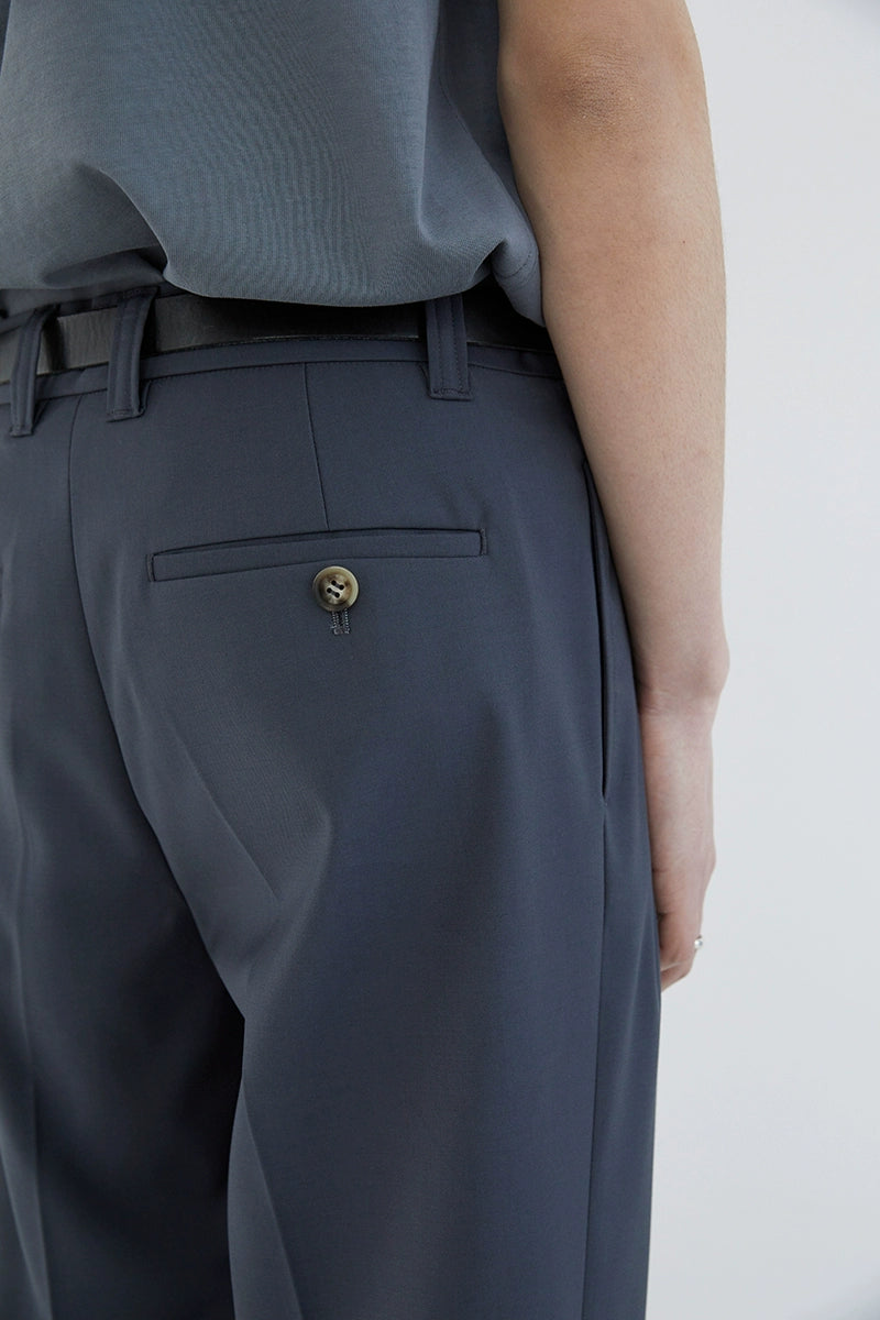 Pantalones de vestir de confort de doble plato