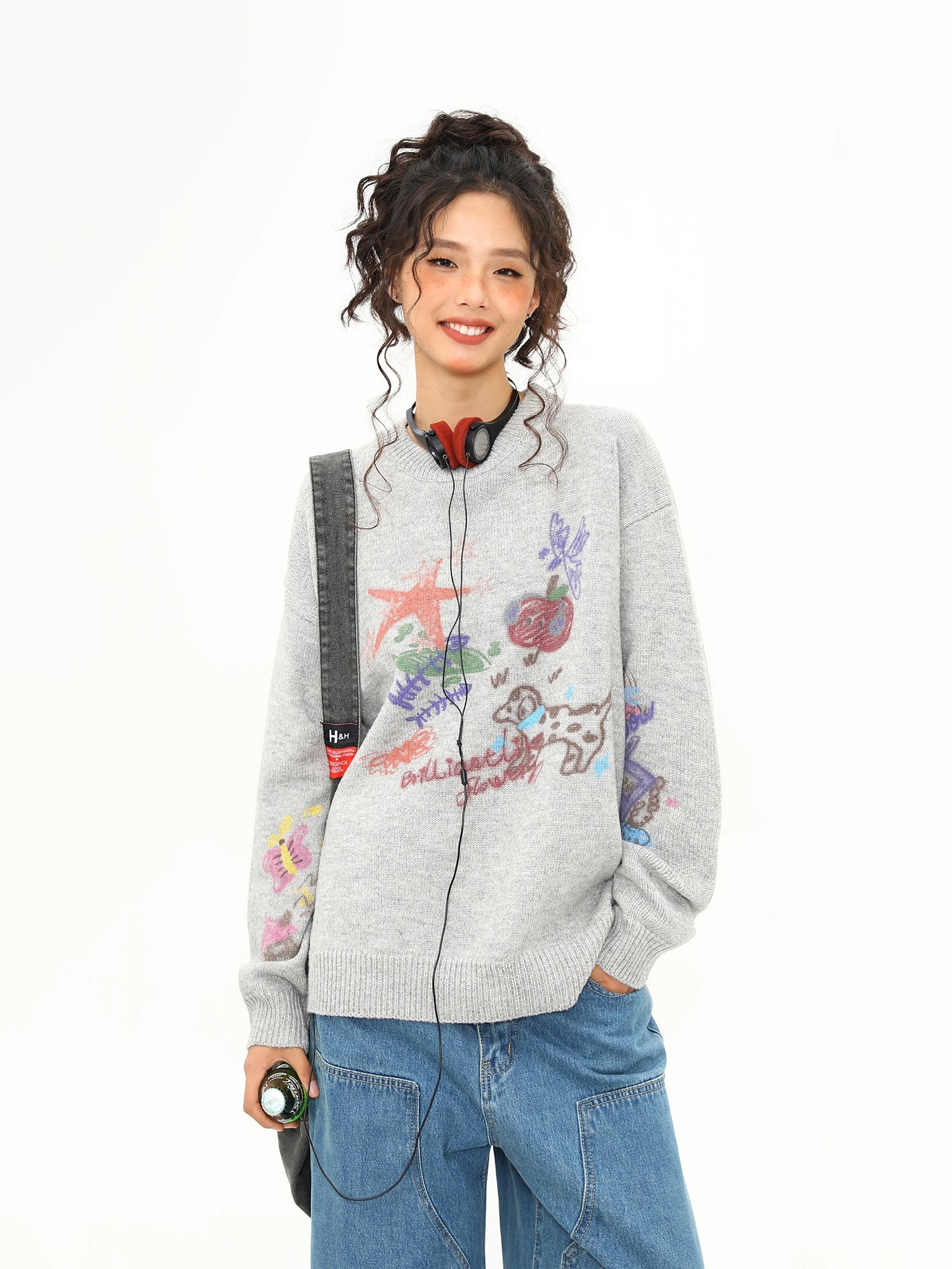 Doodle Daydream Puppy Knit Sweater
