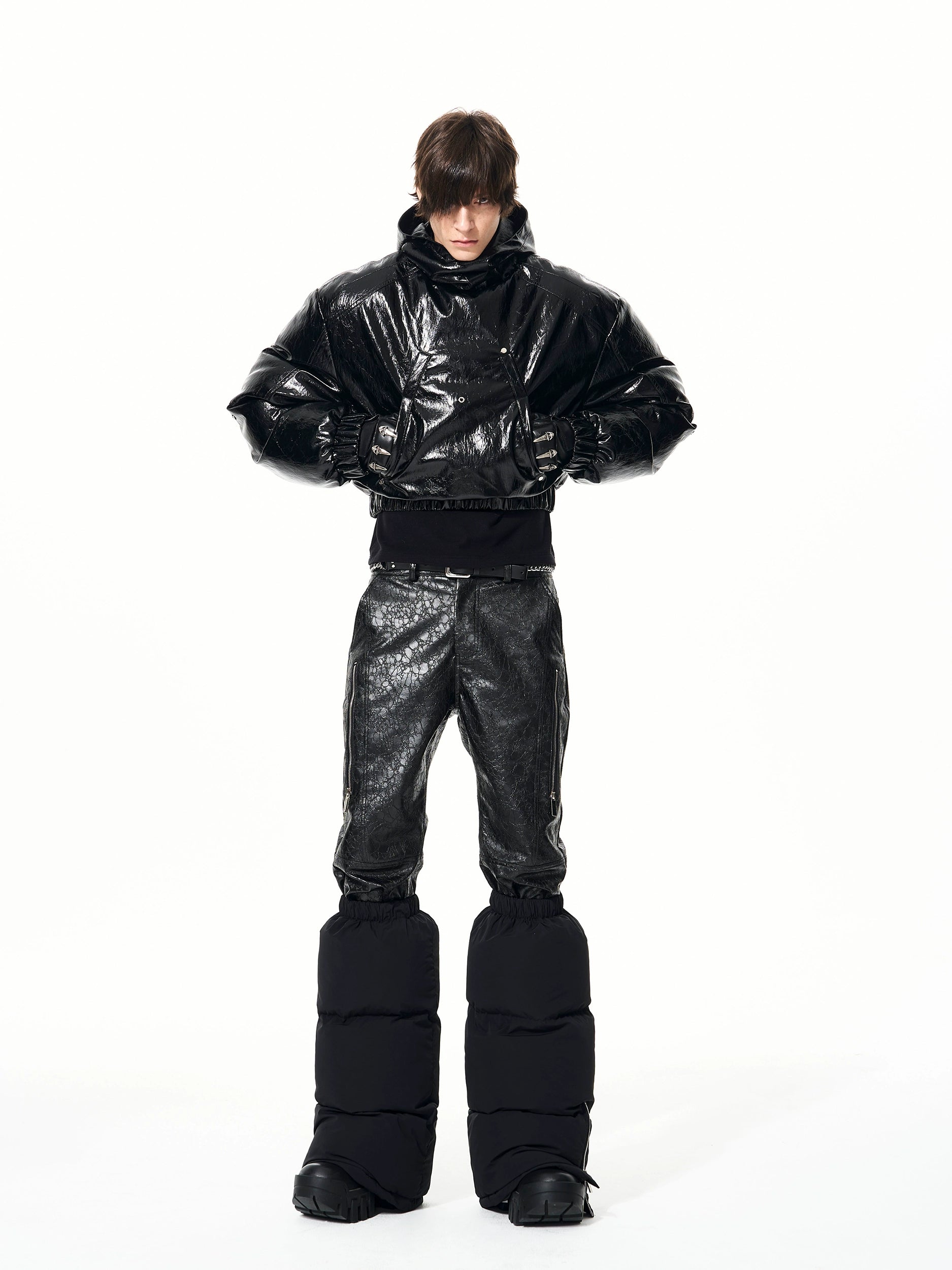 Void Storm Glare Crop Hoodie Jacket