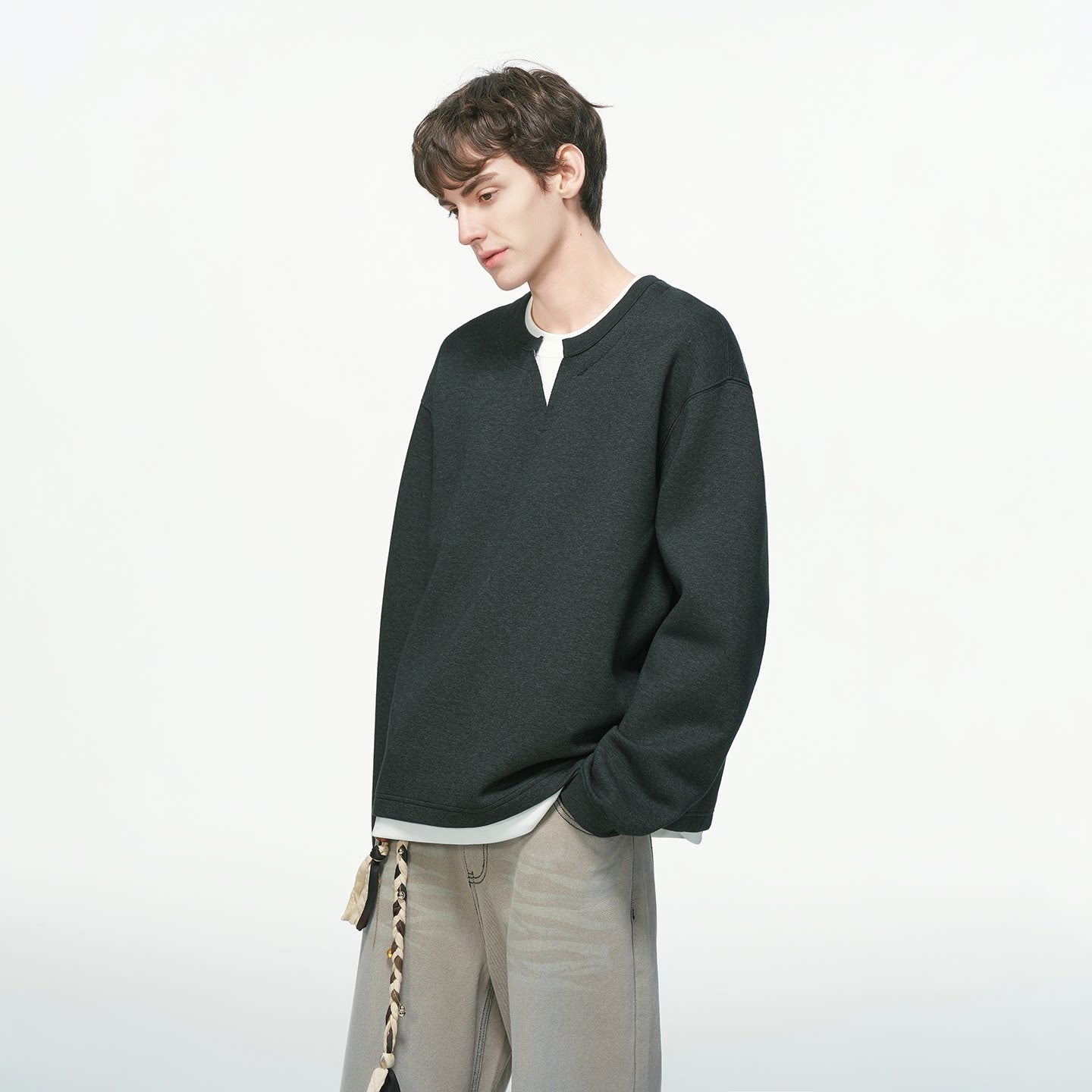 Softlane Layered Crew Sweatshirt