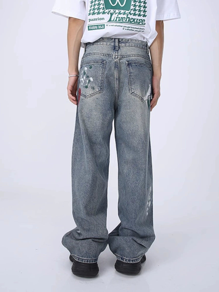 Voguo Relay Jeans de patas anchas ingeniosas