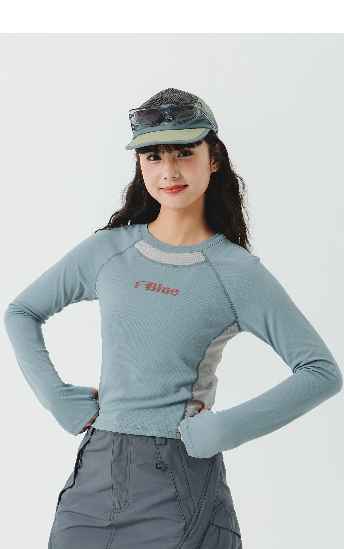 Quick-Drying Long Sleeve Colorblock Athletic Top