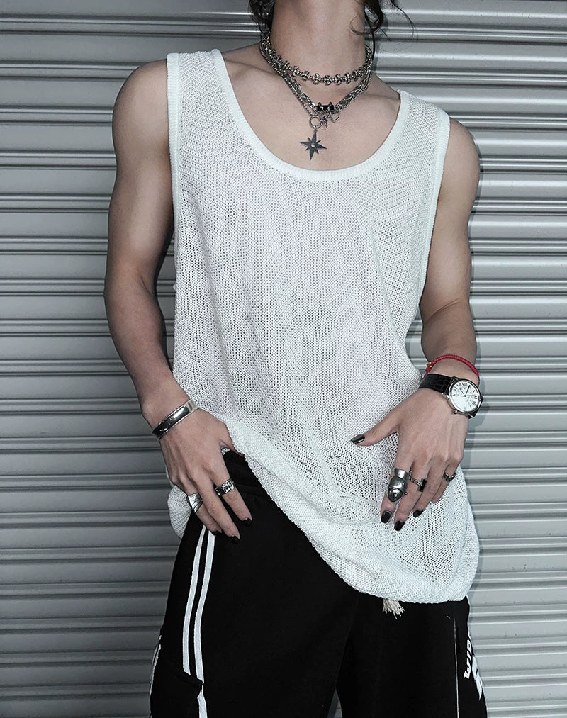 Railway Drift Mesh Drape Tank