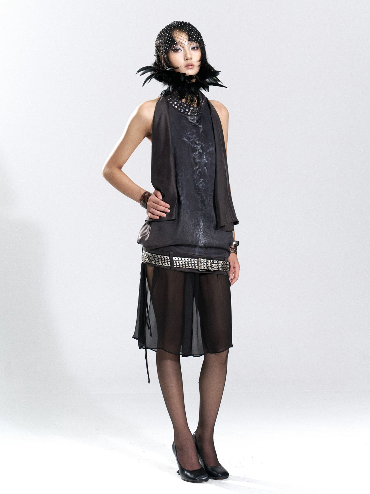 Nocturne Studded Mock Neck Top