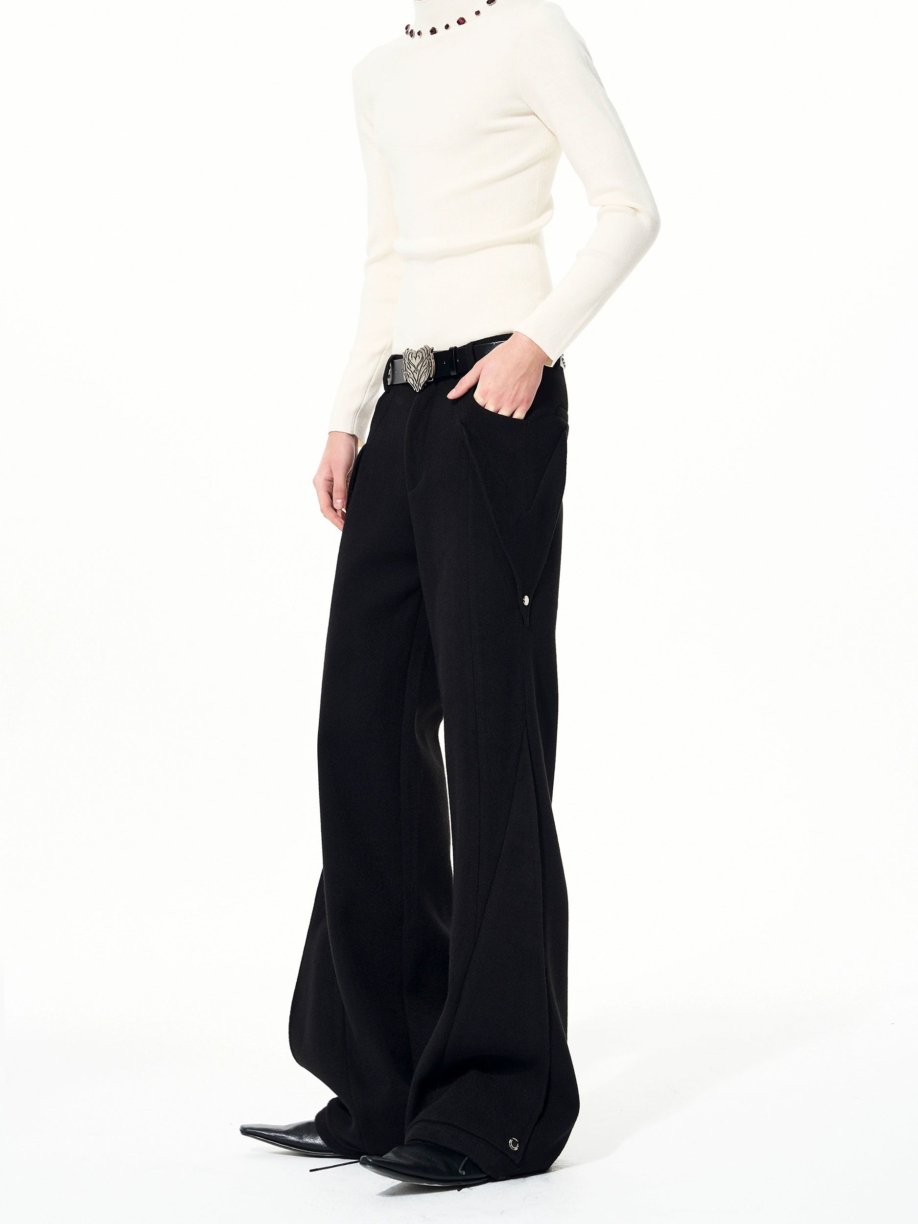 Shadow Vane Split Hem Trousers and Jacket Setup