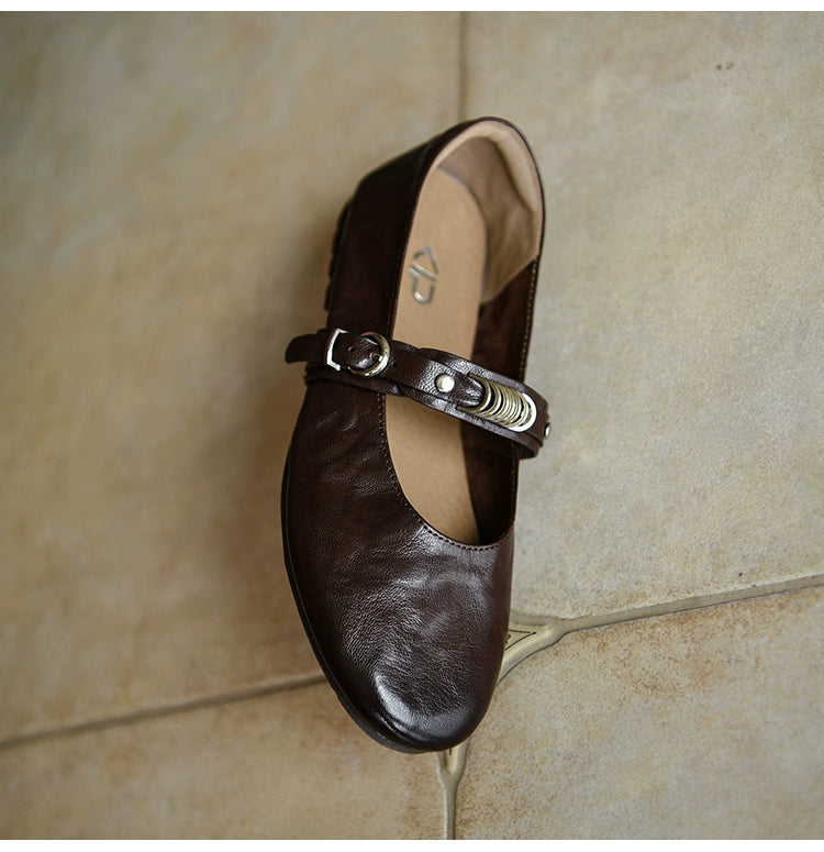 Mocha Rebel Strap Flat