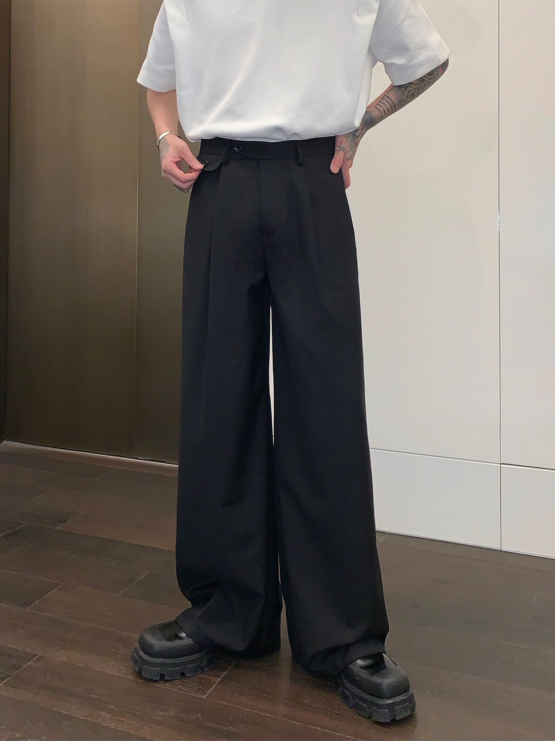 Wide-Leg Dress Pants
