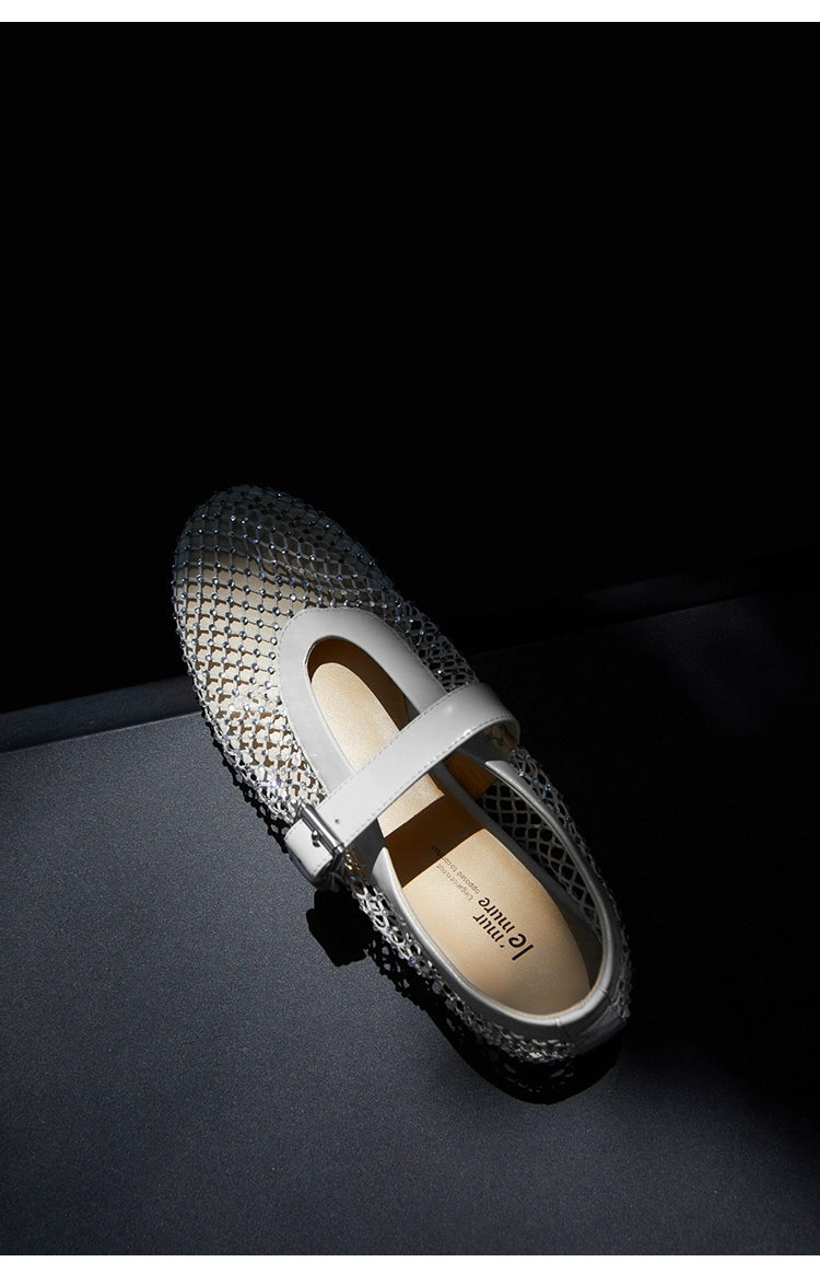 Mesh Mary Jane Ballet Flats