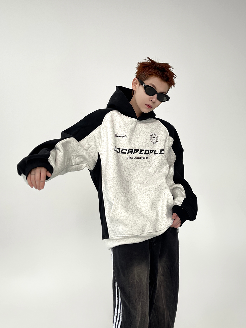 LocaPeople Panel Fleece Hoodie