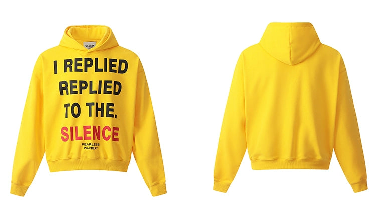 Silence Statement Graphic Hoodie