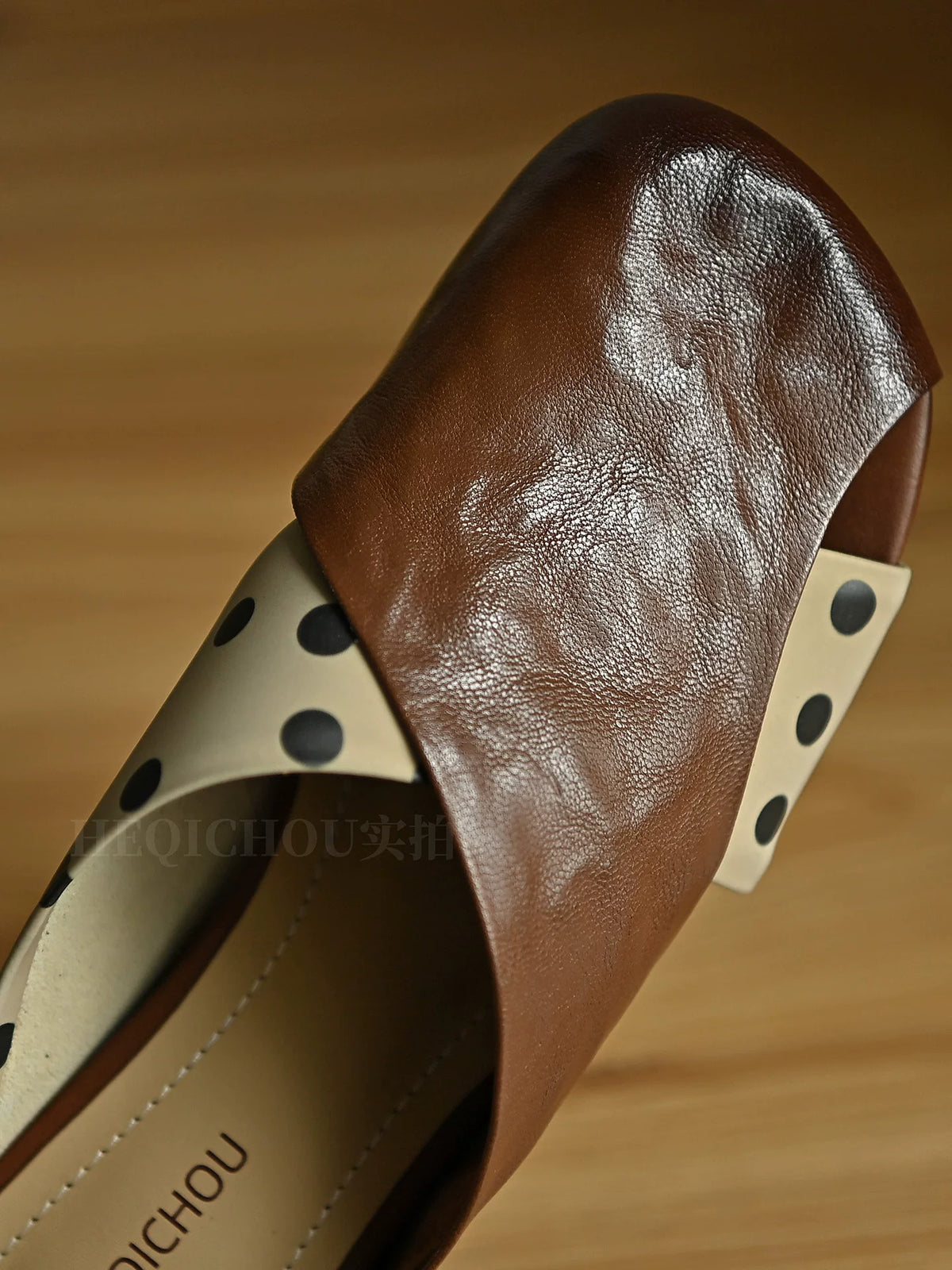 Mirelle Polka-Dot Cross Strap Sandals