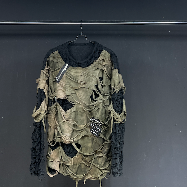 Moss Ruin Chainweb Drape Top