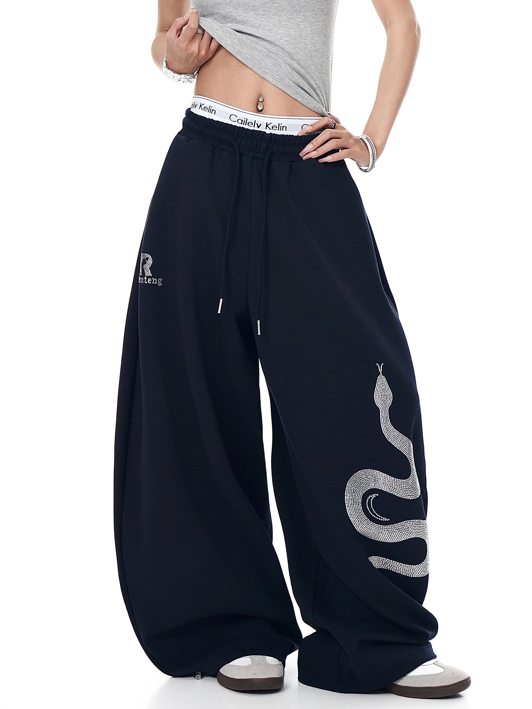 Lunar Serpent Halo Fleece Sweatpants