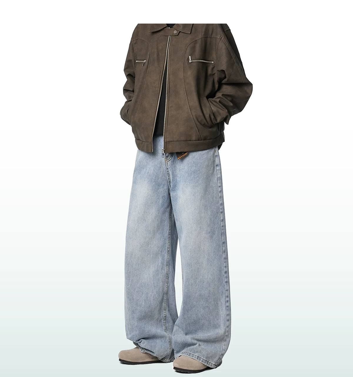 Harbor Fade Wide-Leg Jeans
