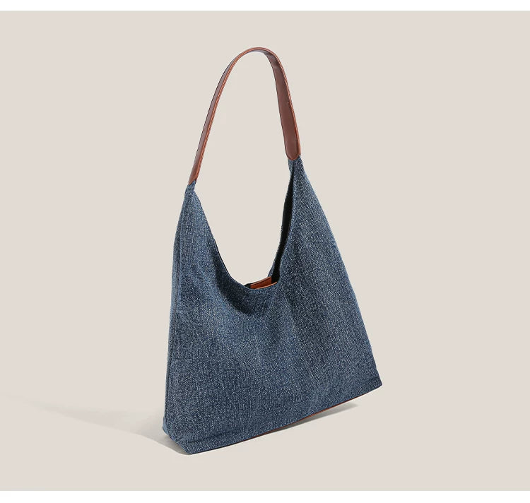 Indigo Linen City Hobo