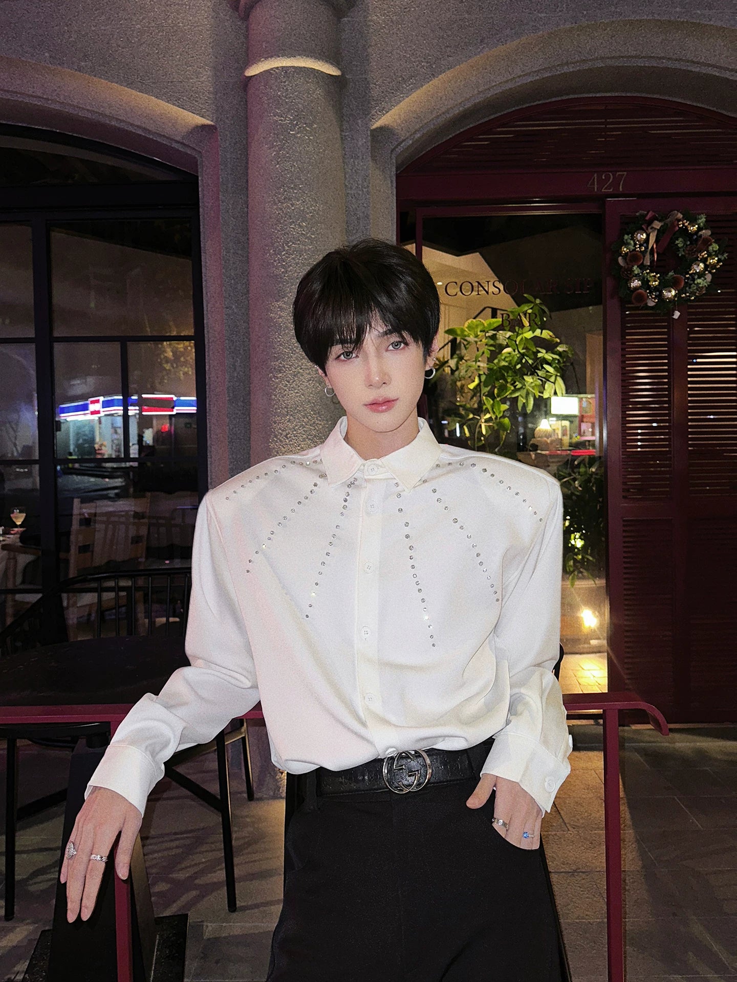 Nocturne Constellation Crystal Dress Shirt