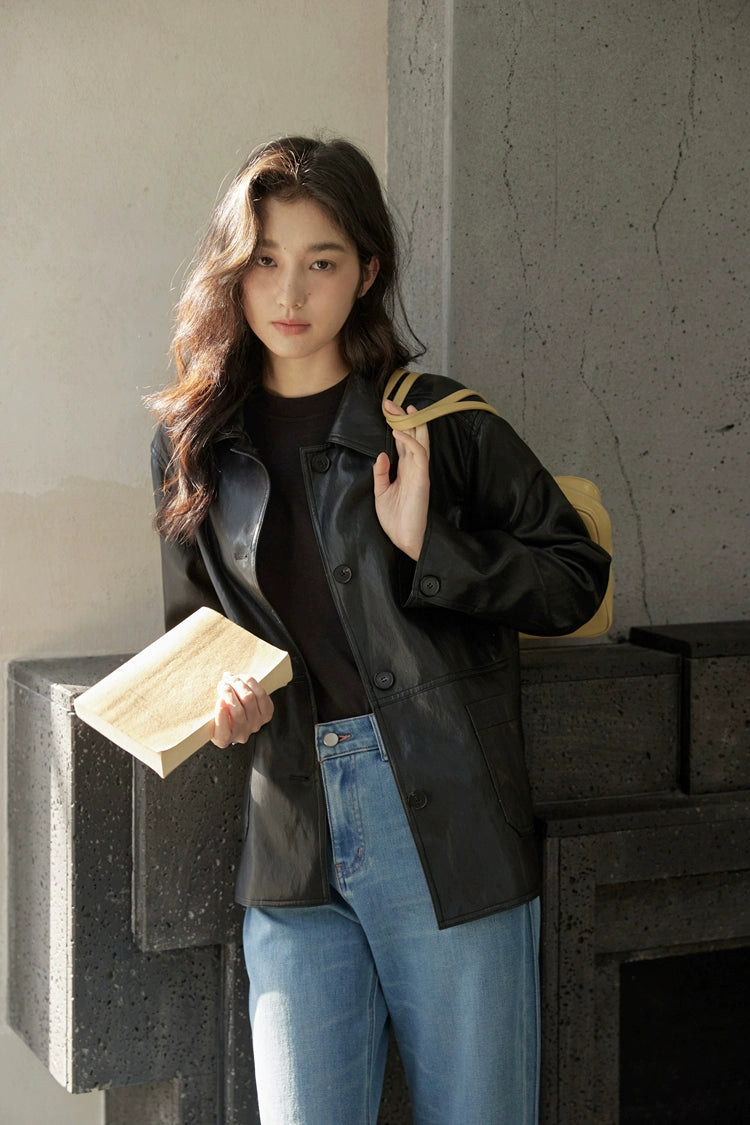 Vintage Short Leather Jacket