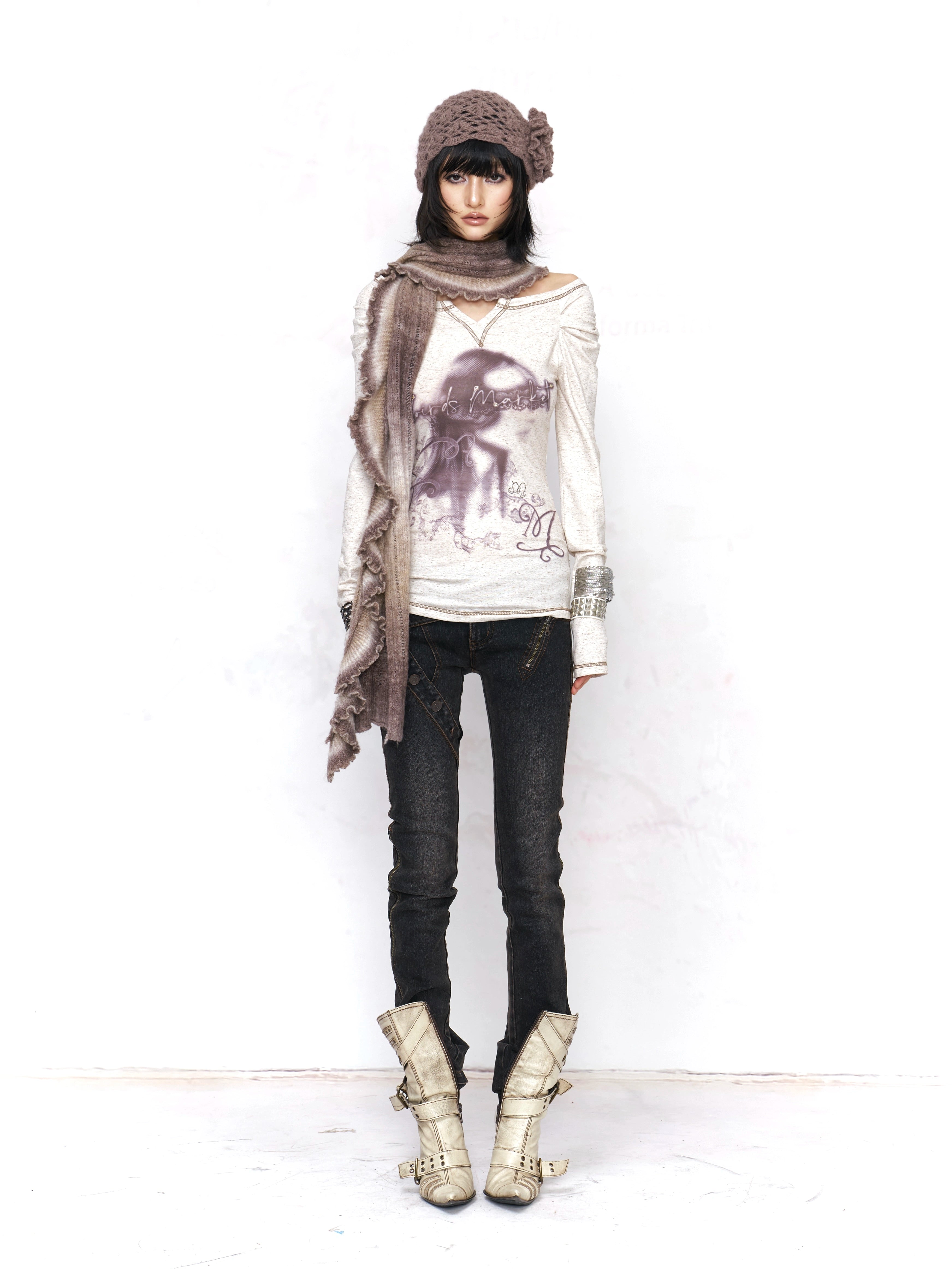 Mystic Flourish Scripted Long Sleeve Tee