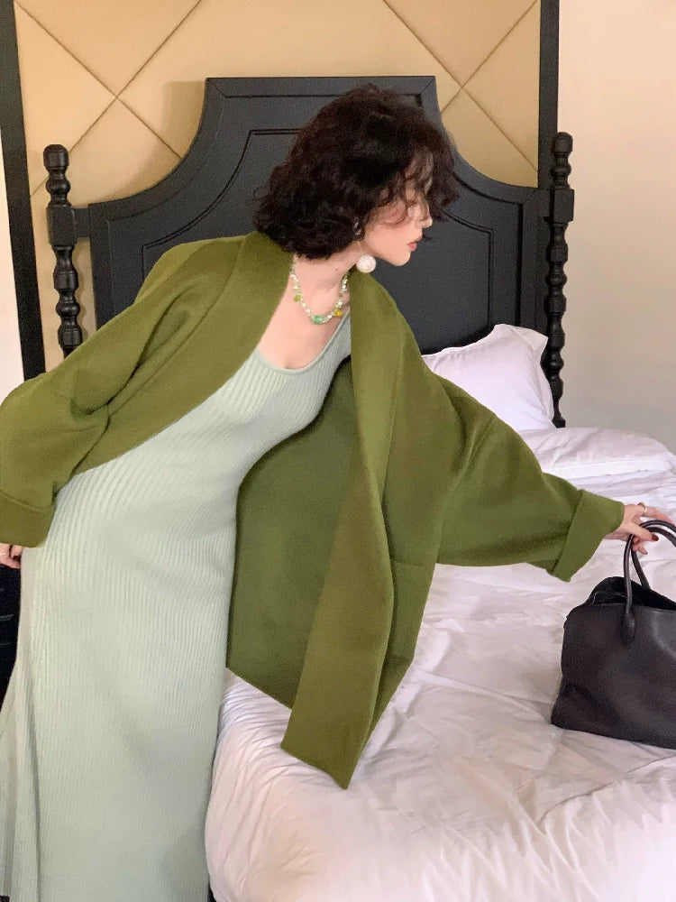 Retro Sleeveless Ribbed Knit Maxi Dress