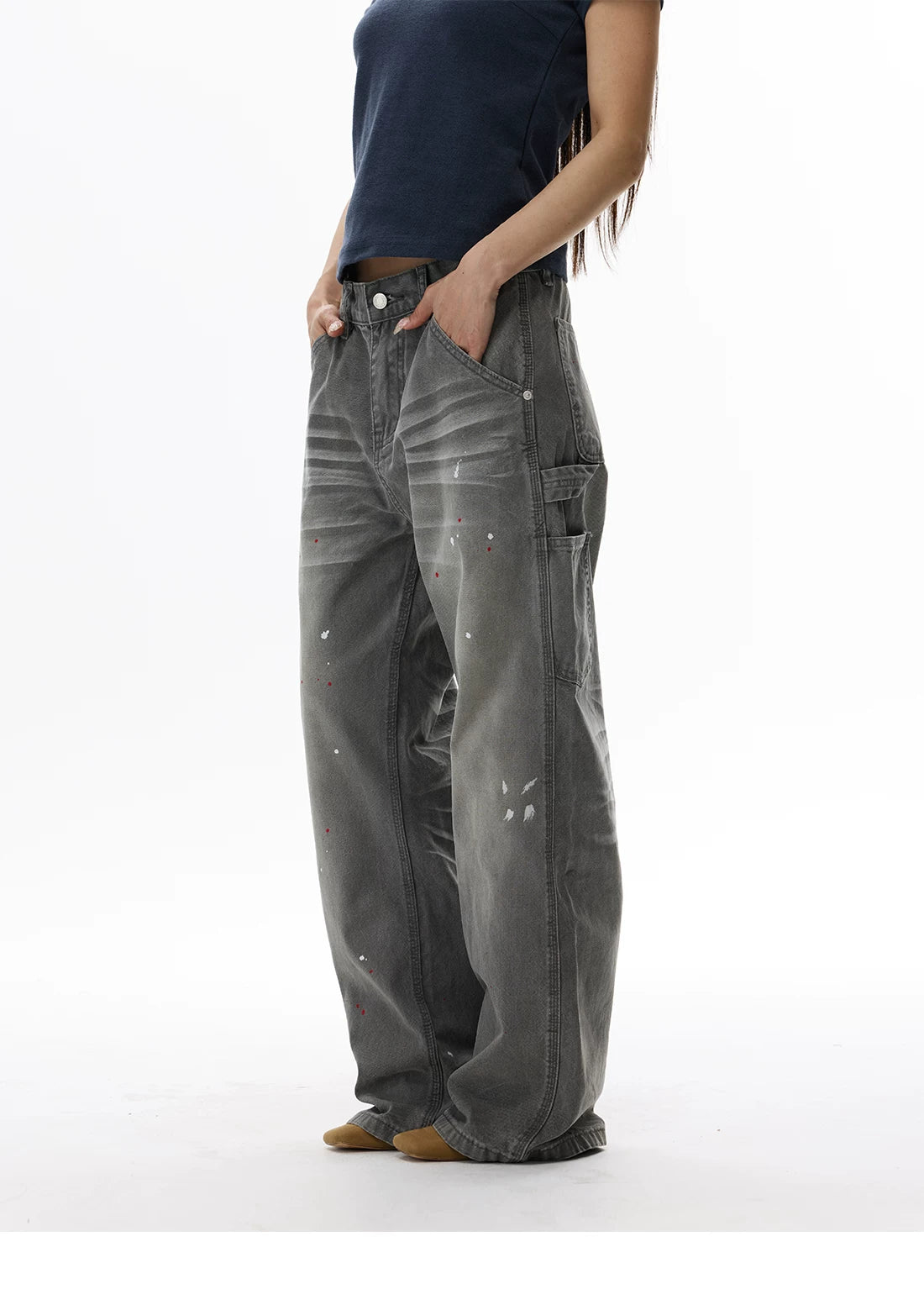 Workshop Mist Paint-Splatter Jeans