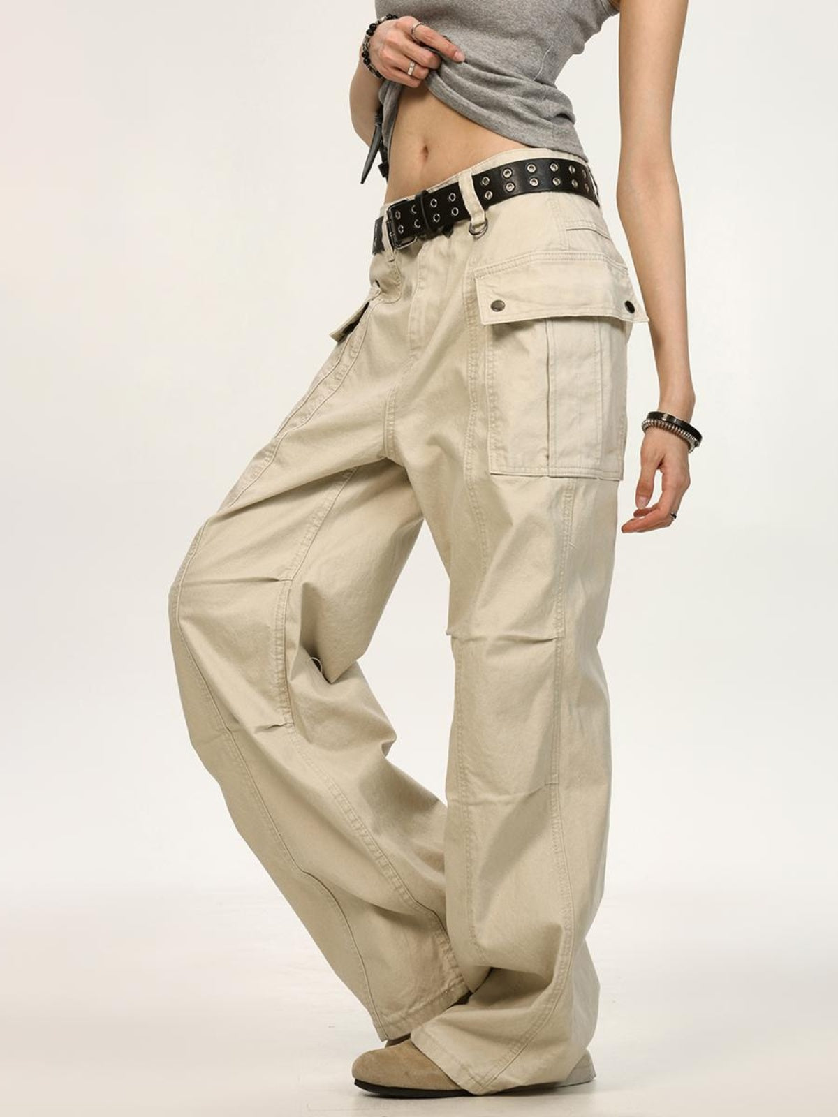 Relaxed Canvas Cargo Pants
