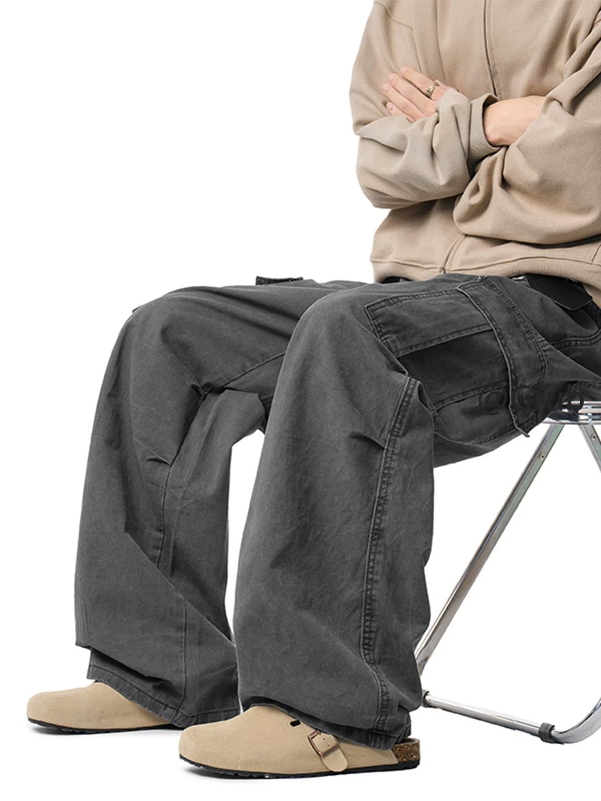 Ashfold Relaxed Cargo Denim Pants