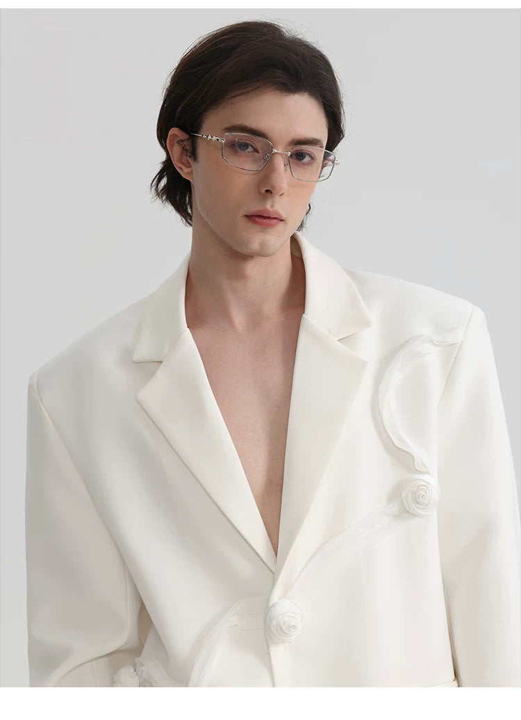 Ivory Rose Drift Sculpted Blazer