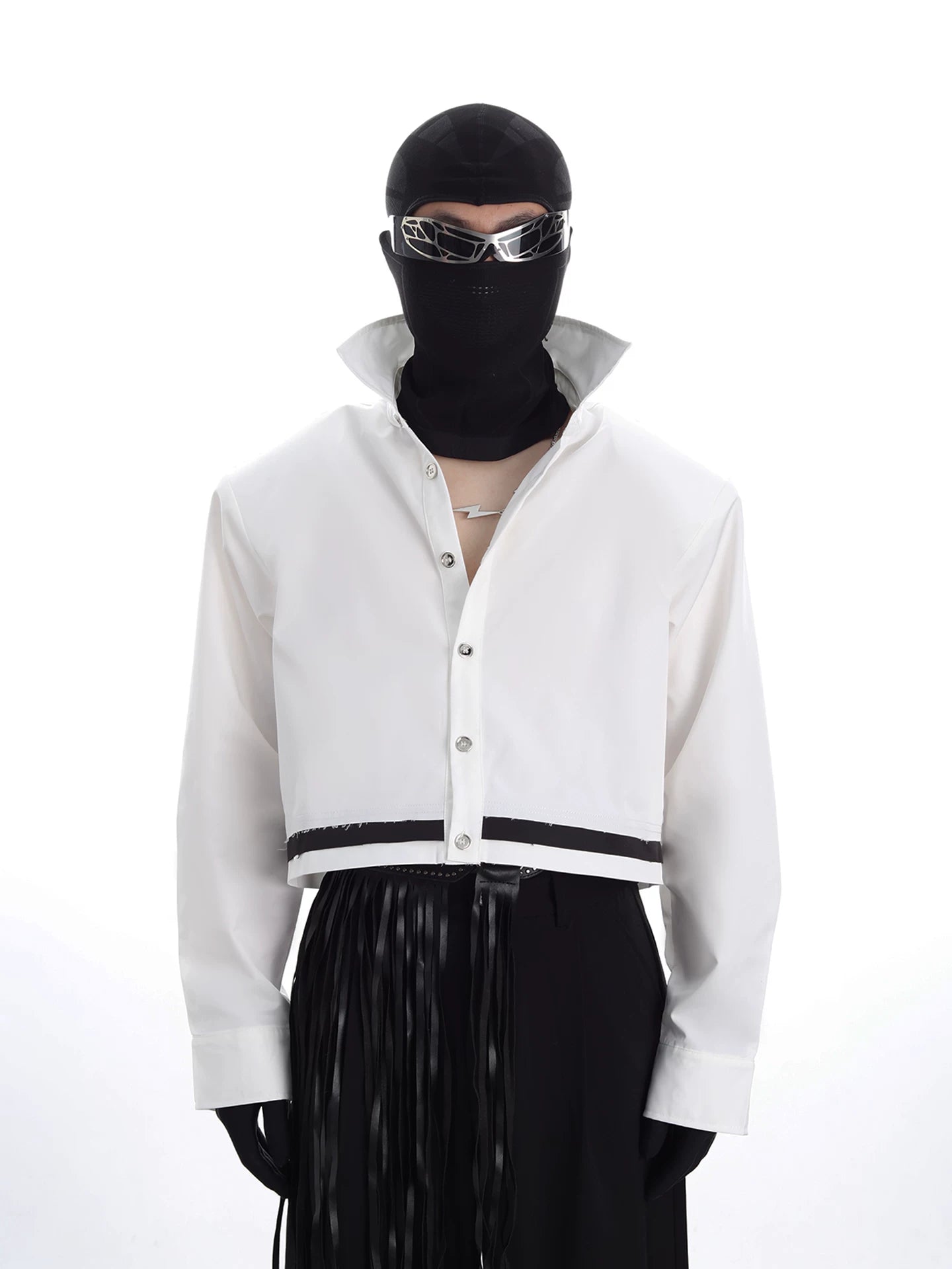 Crowned Relic Monochrome Cropped Jacket